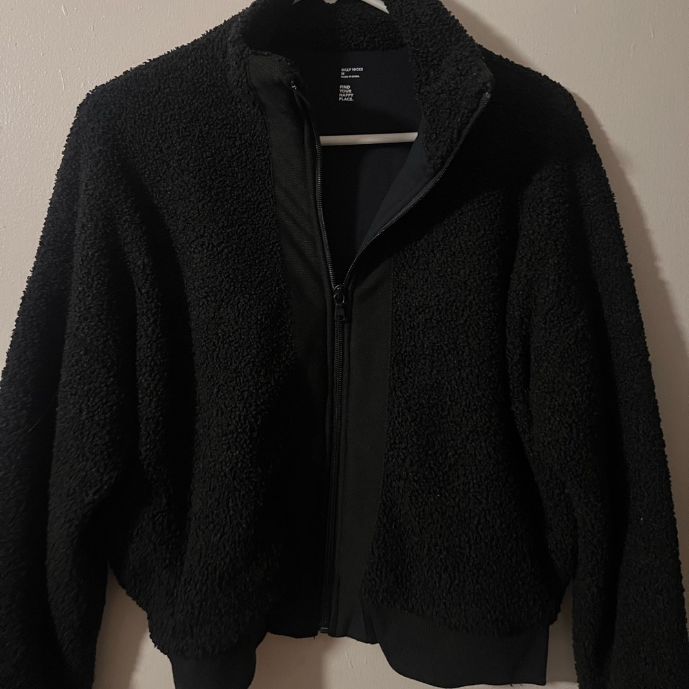 Gilly hicks Black zip up fleece jacket
